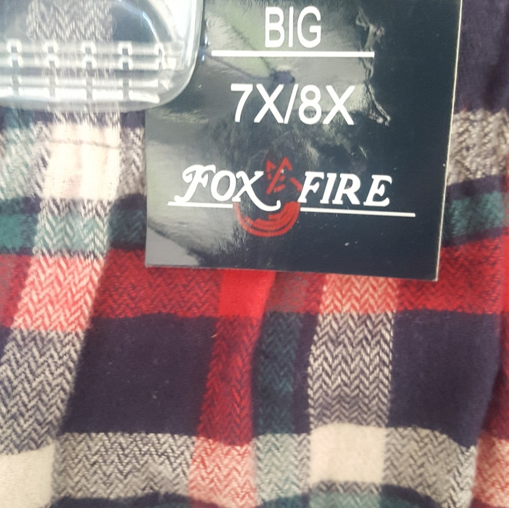 Unisex Loungers 7X/8X Red Plaid New